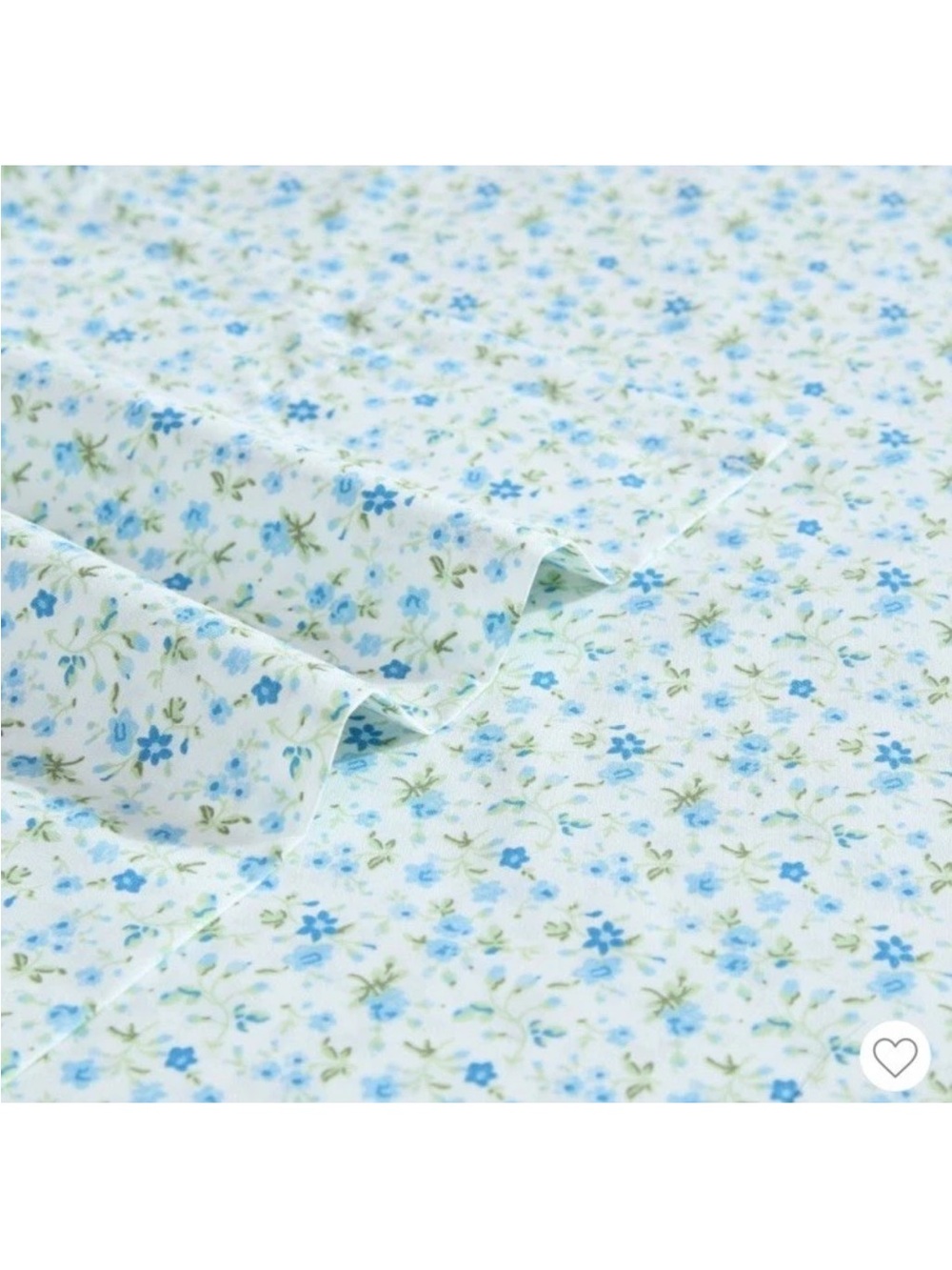 Laura Ashley ~ FULL Evie Blue Floral Sheet Set ~ 100%  Percale Cotton - Picture 6 of 8